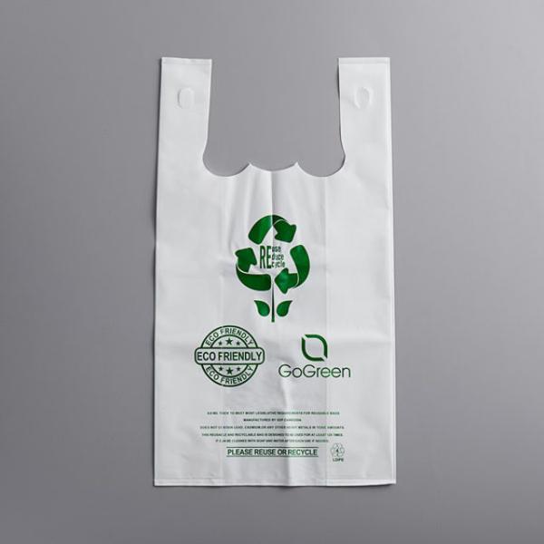 Compostable à 100% Amidon de maïs durable écologique Fruits frais légumes Emballage T-shirt en plastique biodégradable Sac