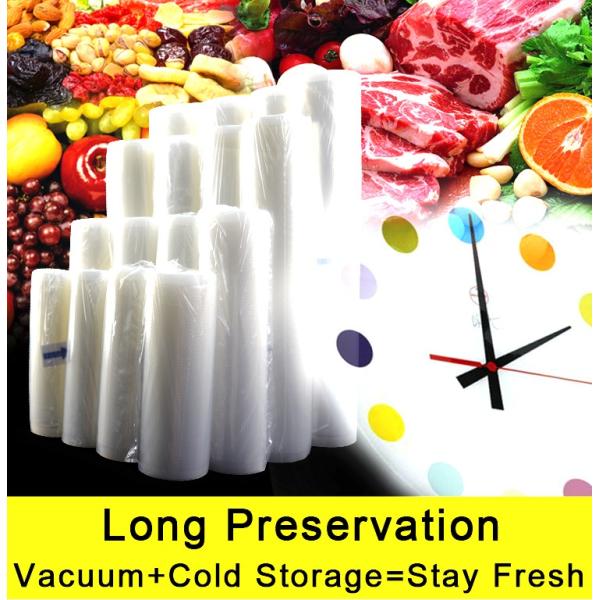 Custom Printed Foodsaver Vacuum Sealer Bags Transparent Food Grade Long Preservation
