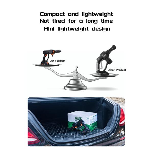 300W 24V Electric Pressure Washer with Hose Reel Green Electric Portable High Pressure Cleaner Machine Cordless Pressure