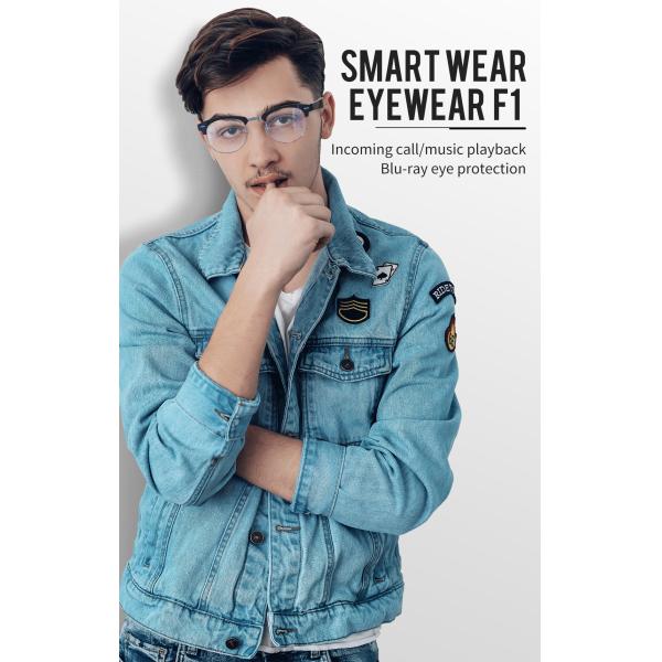 Nylon TR90 Frame UV400 Lens Bluetooth Smart Glasses For Outdoor Cycling