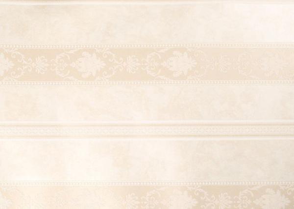 Beige Damask Pattern Non Woven Wallpaper / Embossed Living Room Striped Wallpaper