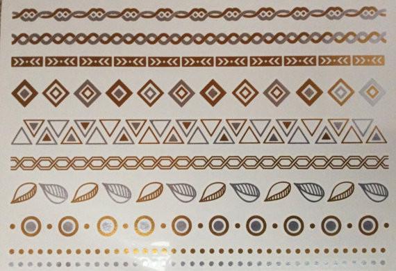 Gold foil tattoo