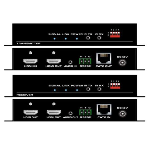 Extendor HDBaseT 4K60 avec gestion EDID en boucle HDMI audio