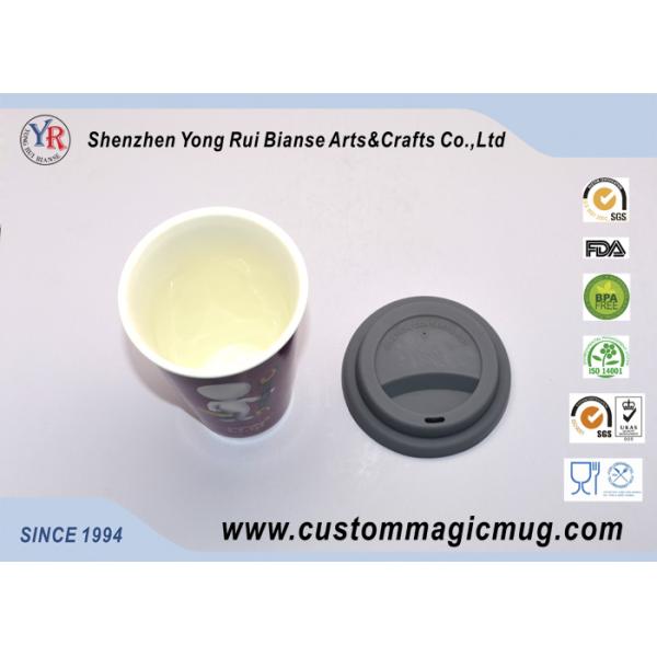 Heat Change Starbucks Ceramic Mug , Double Walled Ceramic Travel Mug