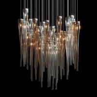 Luxurious Champagne Tassel Large Lighting For Hotel Restaurant Resort Retail Shop