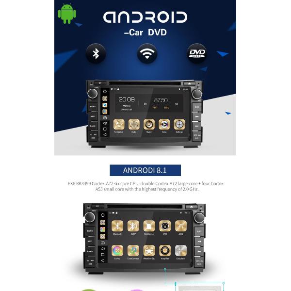 KIA Android Car Radio Player Gps Navigation Capacitive And Multi - Touch Screen