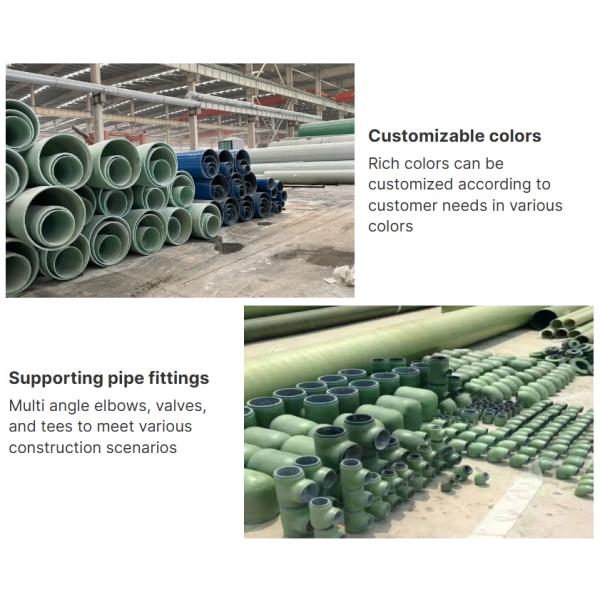 Стекловолокно стекловолокно усиленные FRP пластмассы Морт трубы Grp трубы песок трубы антикоррозионные