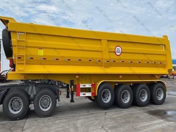 3 Axles Tipper Cargo Truck Trailer for 60t Load Capacity Sand Rock Coal Transport