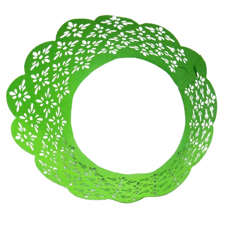Green Personalized Laser Cut Decorative Cupcake Wrappers holders for decorating