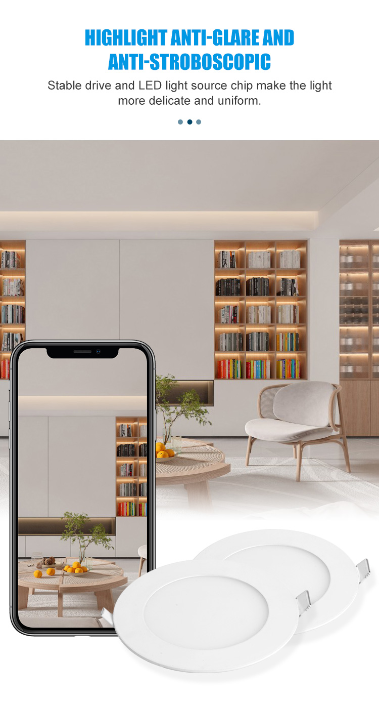 Пылезащищенный светодиодный панельный свет с 3000-6500K, Triac или 0-10V Dimmable, 68-280mm Cutout Size