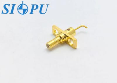 SSMB Male RF Coaxial Connector – Straight Microstrip Type, Flange Mounted, Solderable