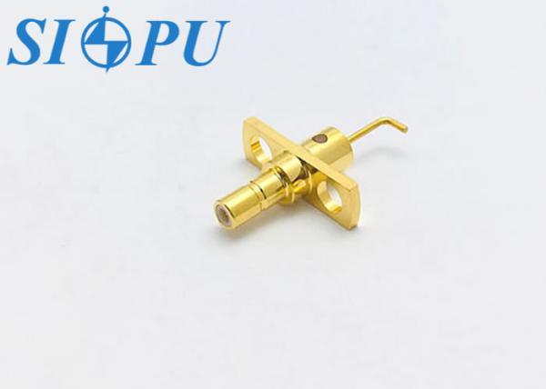 SSMB Male RF Coaxial Connector – Straight Microstrip Type, Flange Mounted, Solderable