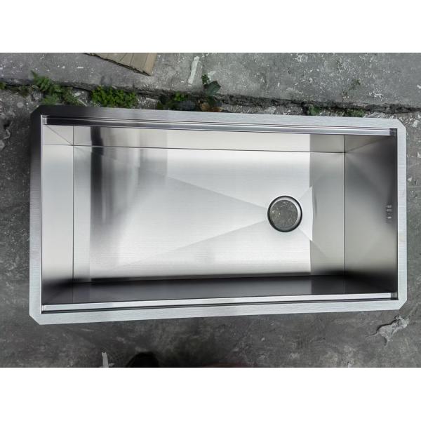 Modern Style Topmount Kitchen Sink featuring 3.5 Inch Drain Opening Rectangular Bowl Shape