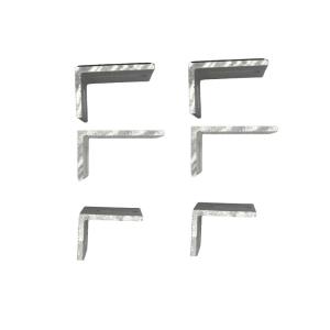 Bracket de canto de extrusão de alumínio OEM em forma de L para parede de