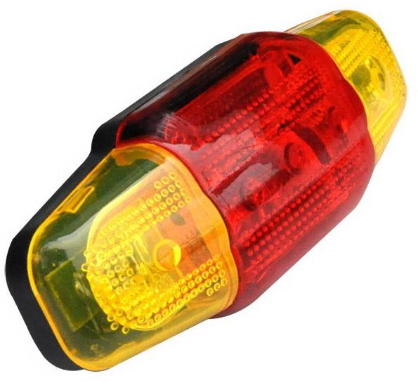 Red / Yellow LED Bicycle Tail Light For Safety Riding Water Resistant Durable