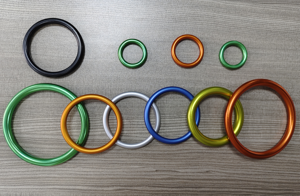 Customizable Blue Anodizing Finish Ring Sling Rings Comfortable Durable For Baby Carrier