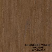 Crown Grain Engineered Wood Veneer Length 2500/2800/3100mm For Hotel Decoration Brown Color WT-H401C