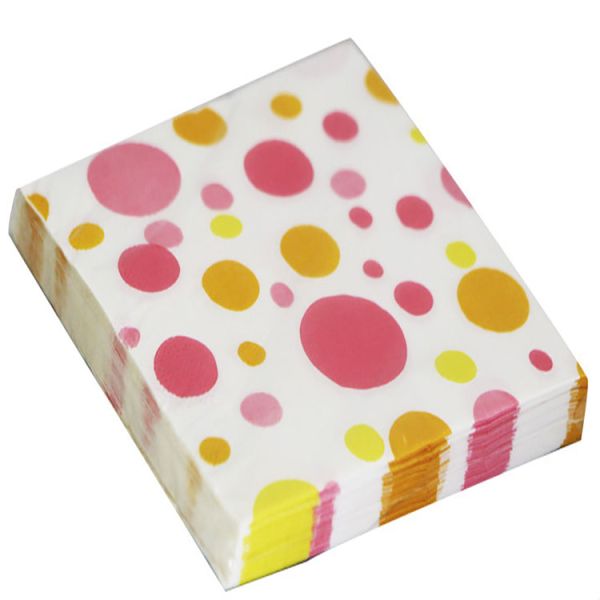 Custom Restaurant Napkins 3-Ply Virgin Wood Pulp Facial Tissue Paper with Logo Printed Bag Style for Hotel Bar Cafe Use