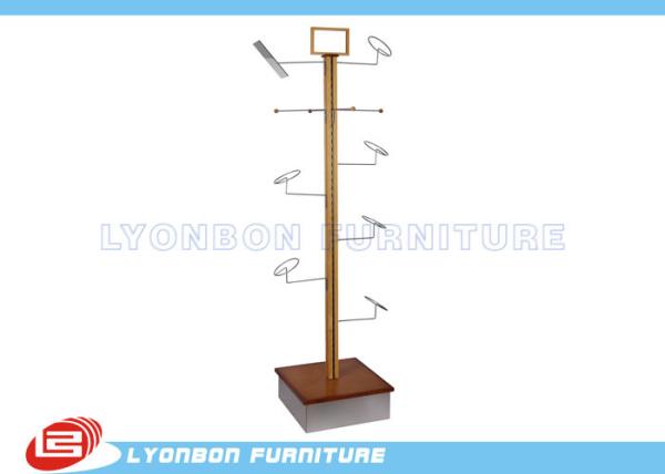 Supermarket MDF / Metal Hat Display Rack Stand With Melamine Finished