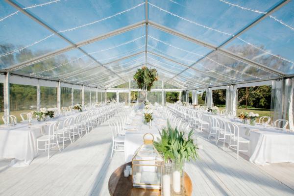 Clear Roof Wedding Marquee Tent For Private Anniversaries 300 Guest Stable