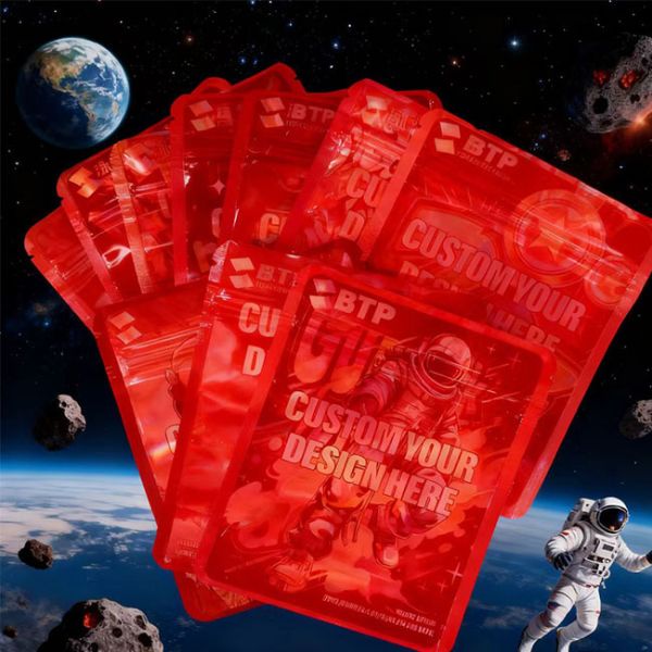 Customized 1000pcs Low MOQ Moisture Proof Mylar Bags for Baby Food Chewing Gum Pizza Stand Pouch 0.1mm Thick Zipper Top Custom