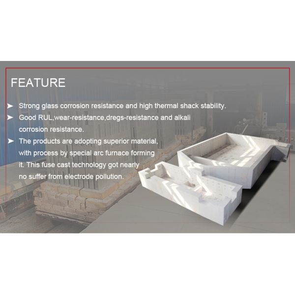 Sintered AZS Brick Zirconium Corundum Brick For Refractory Glass Melting Furnace
