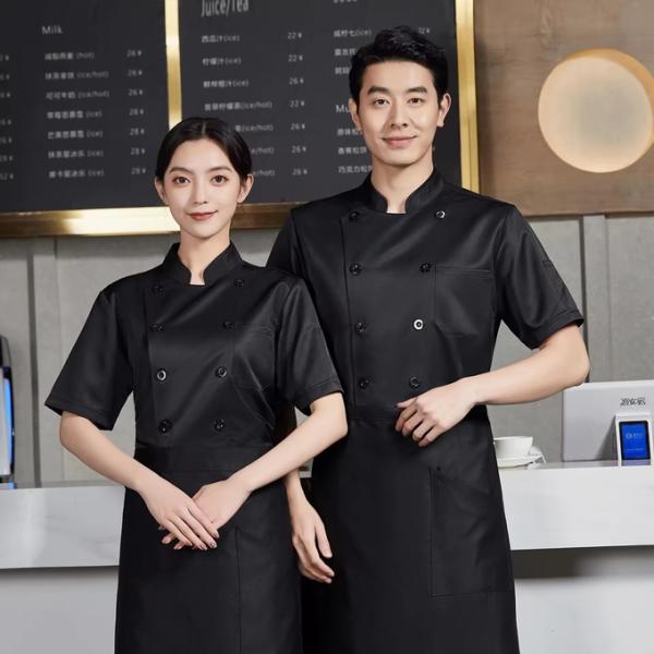 Fashion Restaurant Kichen Cooking Clothes Chefs Works Jacket Clothing Uniform Designs For Men And Women