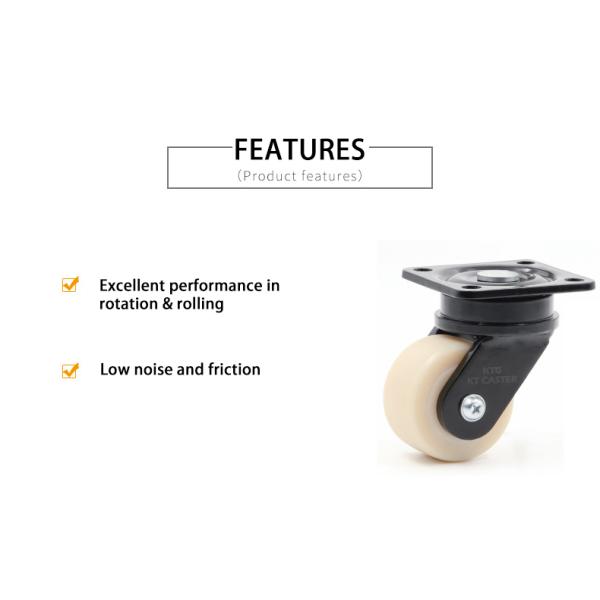 Fixed Rigid Nylon 650kg Heavy Duty Swivel Casters 75mm For Transport Vehicles