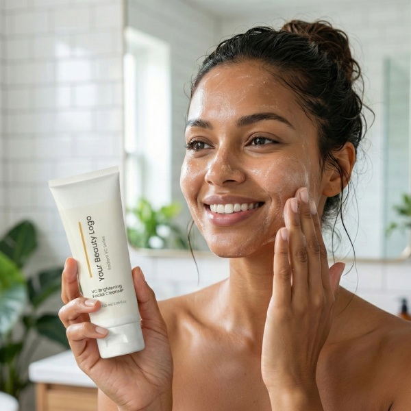 Customized VC Brightening Cleanser With Mild Amino Acid Formula Containing Vitamin C  For Dull Skin Cleaning Moisturizing And Even Skin Tone