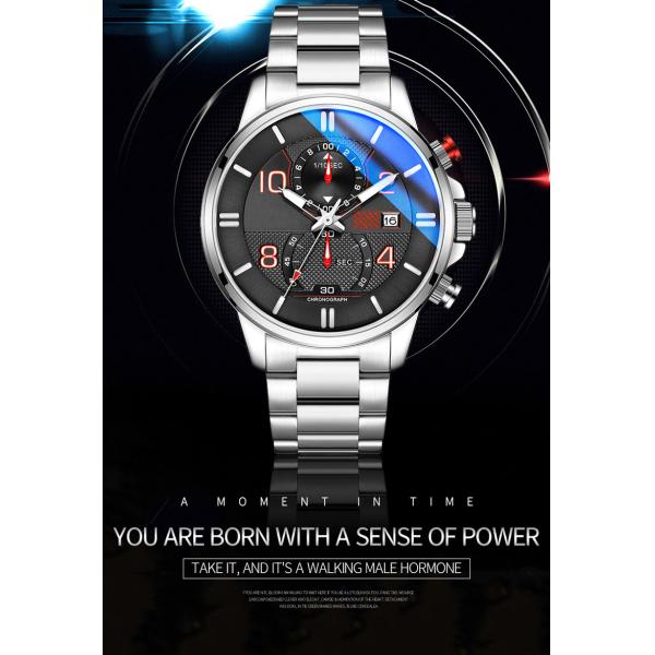 non mechanical Quartz Battery Wristwatches 69g ODM Acceptable