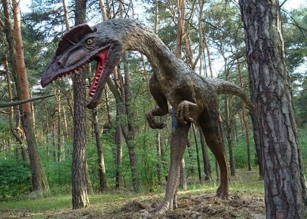 Vida impermeável - faça sob medida a estátua do dinossauro para o shopping jurássico do parque temático