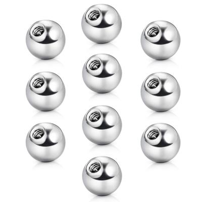 316L bolas de aço inoxidável furadas cirúrgicas, bola de aço com furo direto 3MM 4MM 5MM