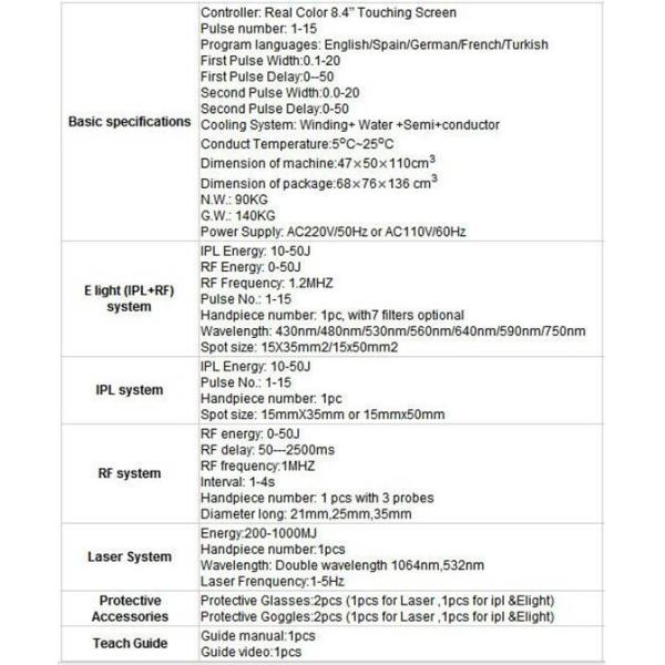 Оборудование красотки лазера Ipl Rf многофункциональное