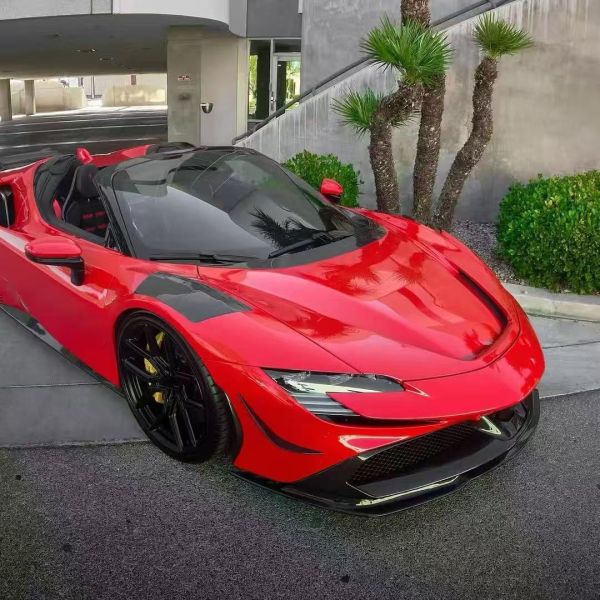 SF90 XX Ferrari Body Kit Carbon Fiber Car Bumpers Front Lip Side Skirts Rear Diffuser