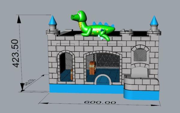 Dragon Kids Inflatable Bounce House Huge Toddler Jump House For Amusement Park