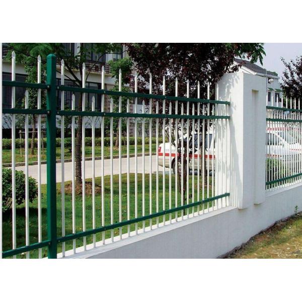 Bounding Wall Security Metal Wire Fencing Galvanized Steel Pipe White Color