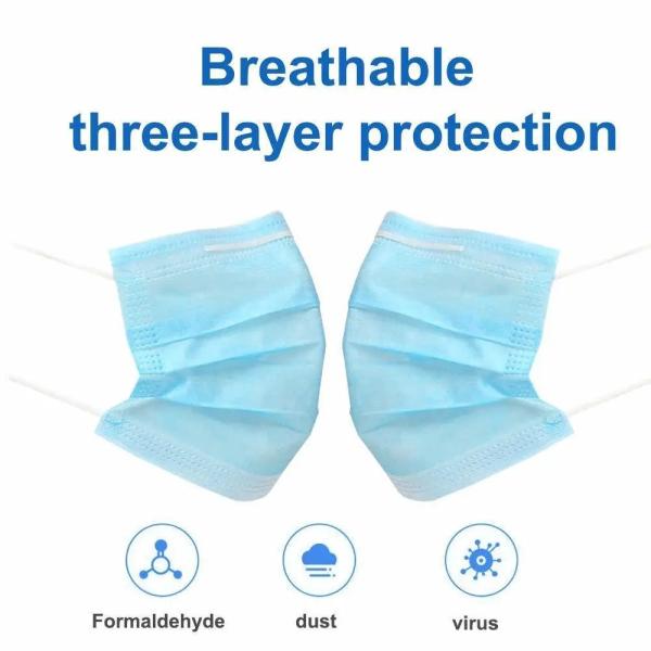 Nonwoven Fabric Disposable Protective Face Dust Mask Civil Use Eco Friendly