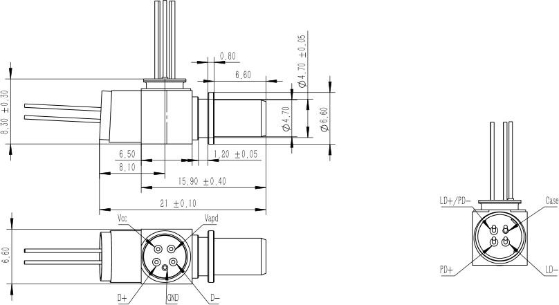 Штепсельная розетка TX 1310nm DFB 1.244G RX 1490nm APD 2.488G отрезка провода SC APC UPC класса B+ GPON ONU BOSA для FTTH FTTX