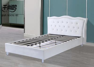 Pu Crystal Button White Soft Bed 137x203mm Overly Large Bedroom