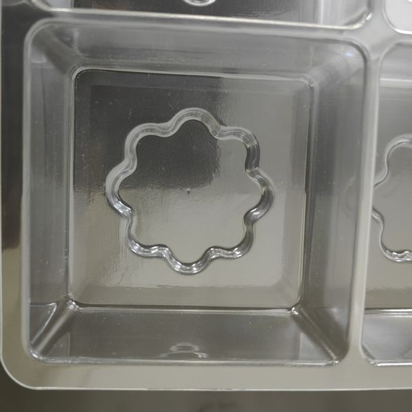 Customized disposable 9 cavity biscuit plastic tray blister pet brownie plastic packaging container