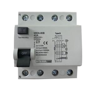 4 interruptor 415V 63A de Polo RCD interruptor de 3 fases