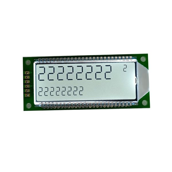 Customized Size 7 Segment Cob Htn LCD Display Monochrome With White Backlight Lcd Screen For Electric Meter