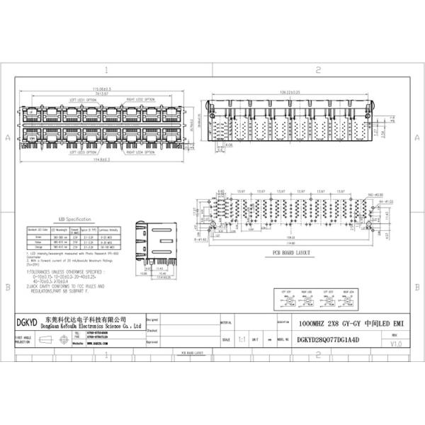Джак 1000 низкопробный т РДЖ45 Маньетикс Кат6 РДЖ45 защищал порты палубы 8 соединителя 2кс4 двойные