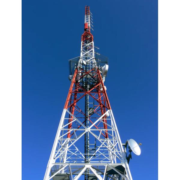 Базовая станция 4G 5G Прибрежная зона Горячее оцинкованное телекоммуникационное углом Стальная башня