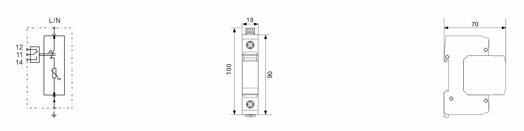 Type 2 Surge Protection Device 40kA DIN Rail Lightning Arrester 5 Year Warranty