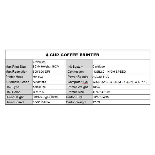 4 цветные CMYK чернила принтер для самодельного изготовления печать кофе еда розы и цветов по доступной цене