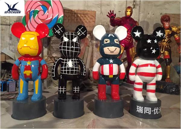 Outdoor 1.6 Meters High Fiberglass Cartoon Statues For City Square Decoration