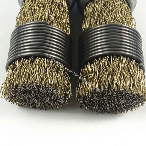 Brass Wire End Brush with Shank for Power Tools