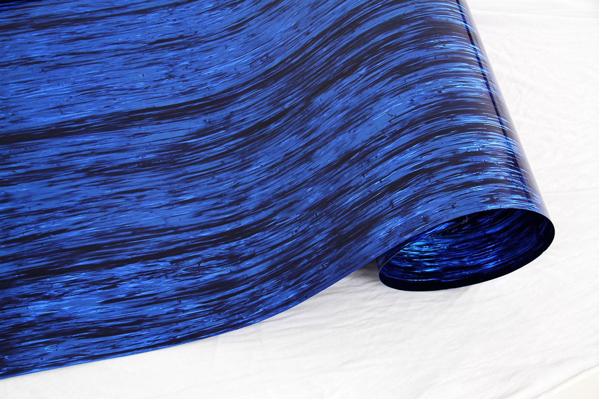 Black White Striped & Blue Striped Pearloid Celluloid Sheet, Instrument Decor For Accordion & Drum