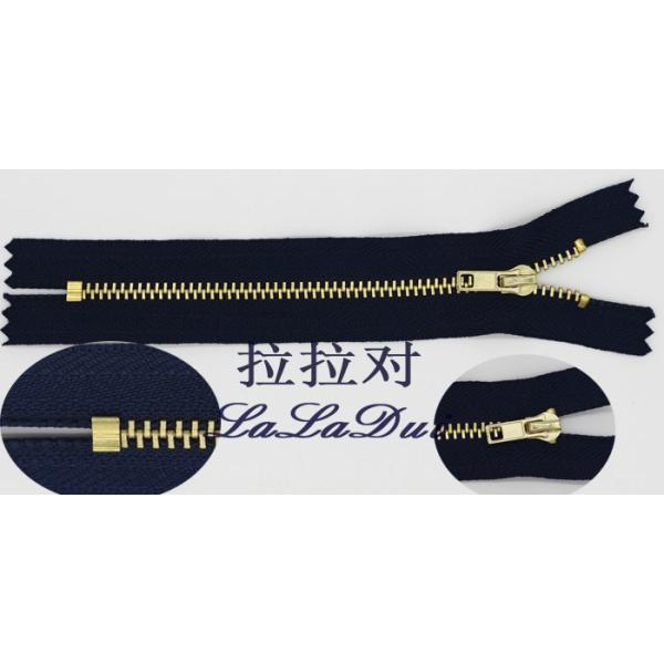 3# Auto Lock Slider Metal Dress Zips , Standard Y Teeth Heavy Duty Metal Zippers